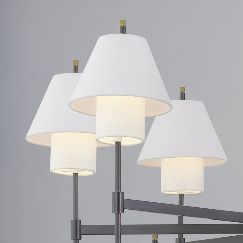 GLENMOORE 12 LIGHT CHANDELIER, Black