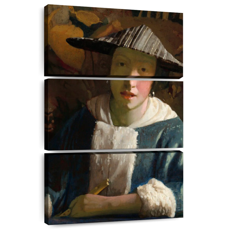 Leisha avec une flûte 1665-1675, H 38 po x l 24 po