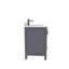 Meuble-lavabo simple 36 po avec plateau en quartz blanc Rooh-101808767-101808768