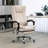 Office Chair with Polyester, Swivel, Lumbar Support, Massage, Adjustable Height, Headrest, Footrest