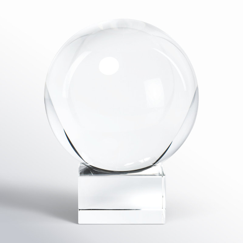 Sculpture Rafael, Transparent, H 10 po x l 7,75 po x P 7,75 po