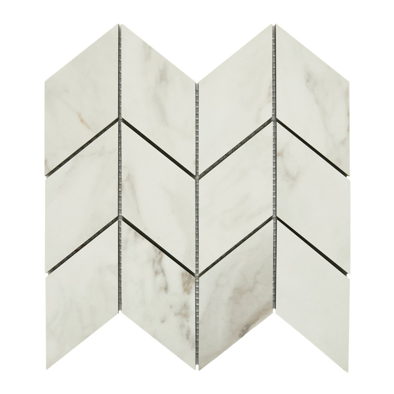 Famed 3" x 6" Porcelain Chevron Mosaic Tile