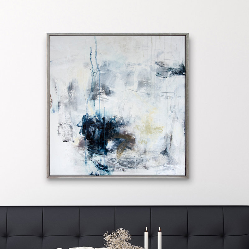 Serenity Print by Patricia Schwimmer, 42" H x 42" W x 2.5" D, Silver Framed Canvas