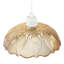 Vintage Amber Tinted Cut Glass Pendant Light Shade With Scalloped Edge By 
