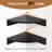 Floating Corner Shelves Wall Mount, Wood Corner Wall Shelf Set For Bedroom Bathroom Kitchen Living Room Office, Rustic Decor With Cable Hole, Sturdy Particle Board Construction, Easy Installation-1122229976