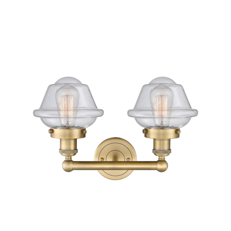 Grourke 2 - Light Dimmable Vanity Light, Seedy, Brushed Brass