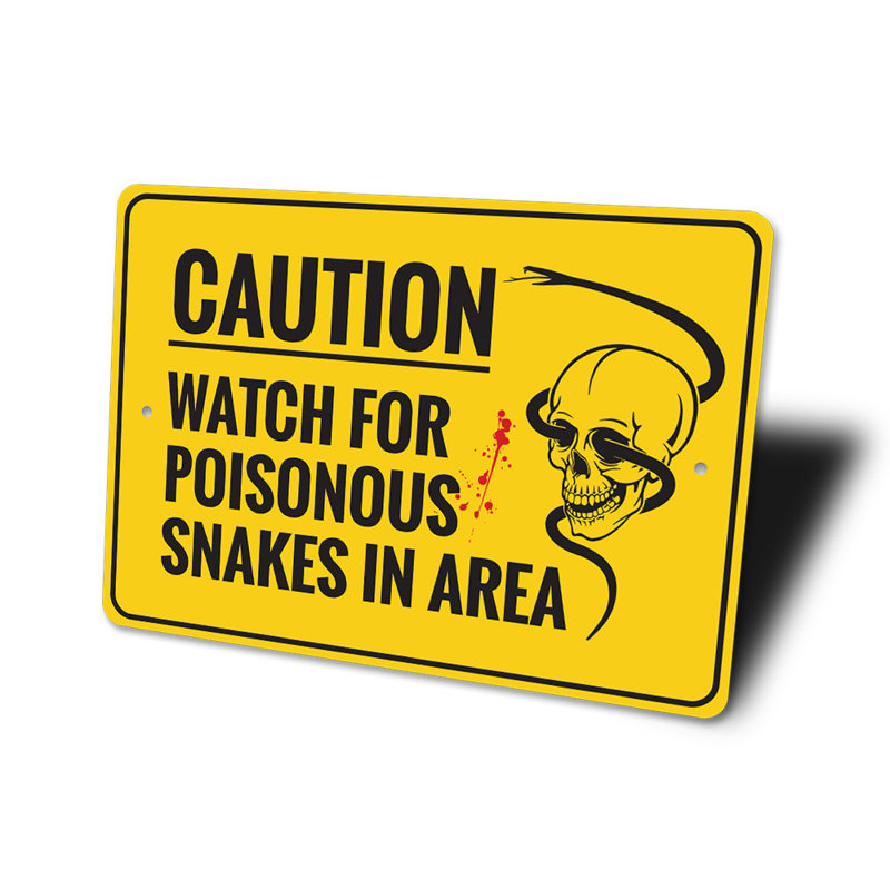 Panneau en aluminium Poisonous Snakes, H 18 po x l 12 po x P 0,06 po
