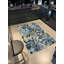 Tapis intérieur / extérieur bleu en polypropylène tissé à la machine Elery-1236681709