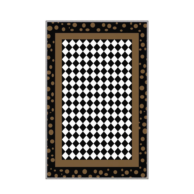 Stylish Woven Carpet, 5.2 x 7.5 Feet | 100% Polyester, 0.3 in Pile Height, Antibacterial, Non-Slip PVC Dot Underside | Machine Washable, 3D Digital Print | Perfect for Living Room, Bedroom & Home Décor