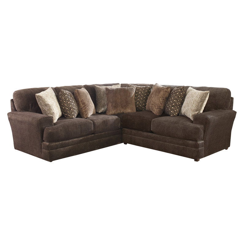 Canapé modulaire Sazur, Mélange de polyester brun