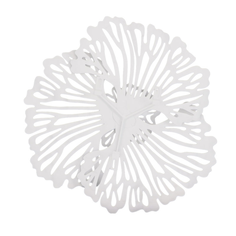 Flower Wall Art Extra Small Metal, White