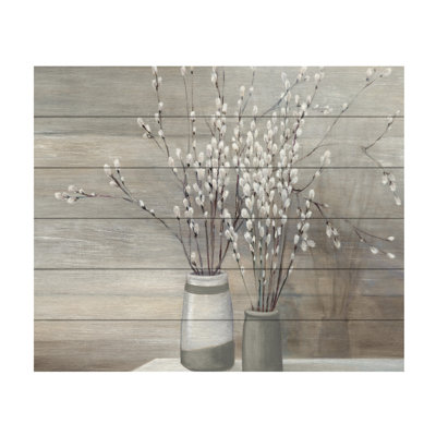" Pussy Willow Still Life Gray Pots " by Julia Purinton