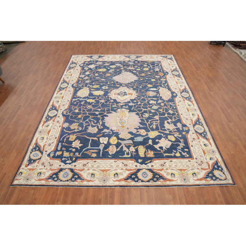 Tapis Oushak bleu 10 x 14