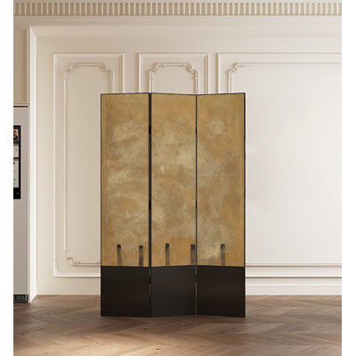 Mid-Century Solid Wood Foldable Bedroom Screen