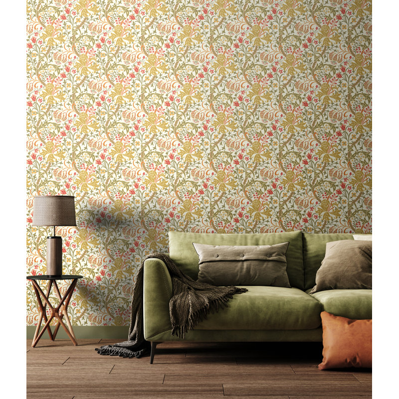 Padstow 10m x 50cm Wallpaper Roll, Olive Green