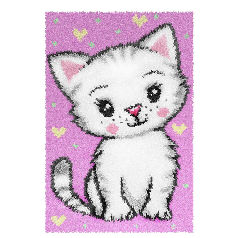 Ensemble de tapis crochet pour enfants Kitty par Orchidea 4234