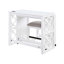 Ensemble de mobilier de bureau 3 pièces avec bureau roulant, ports de charge et tabouret rembourré pour plus de confort et de commodité-651287760