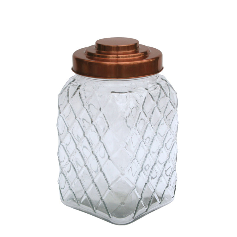 Glass Jar, 26.5cm H x 14cm W x 14cm D