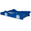 Lit simple en forme de voiture avec roues, bleu-148153810