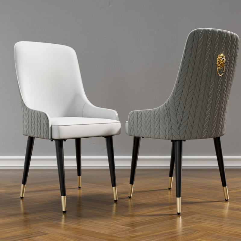 Abagayle 18.11'' H Leather Upholstered Armchair, Gray