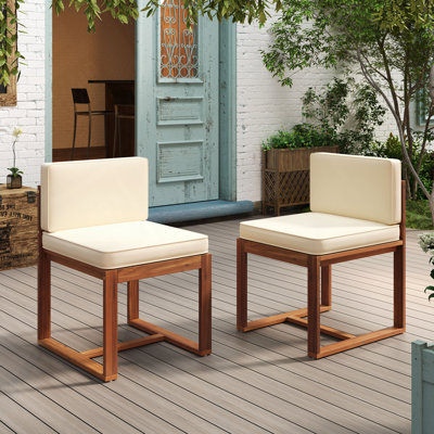 Chaises d'extérieur en bois d'acacia
