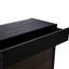 Armoire de rangement extensible 32,5 po à 58,8 po de large et rotative à 90 degrés pour 2 personnes, pour chambre à coucher, salle de bain noire et noyer avec tiroir, buffet d'étude