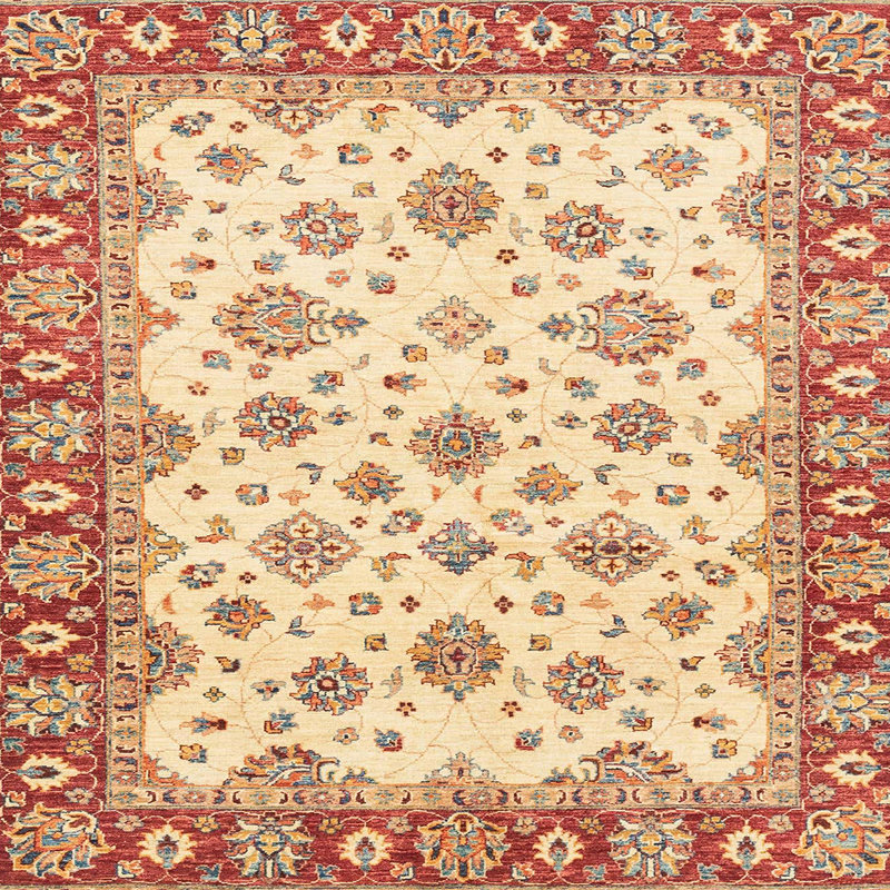 Tapis abstrait moderne 3540, Carré 8 pi