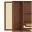 Lit simple en bois avec deux casiers de rangement, un tiroir et une tablette de rangement sur la tête de lit, lit plateforme multifonctionnel en rotin naturel-1866823254