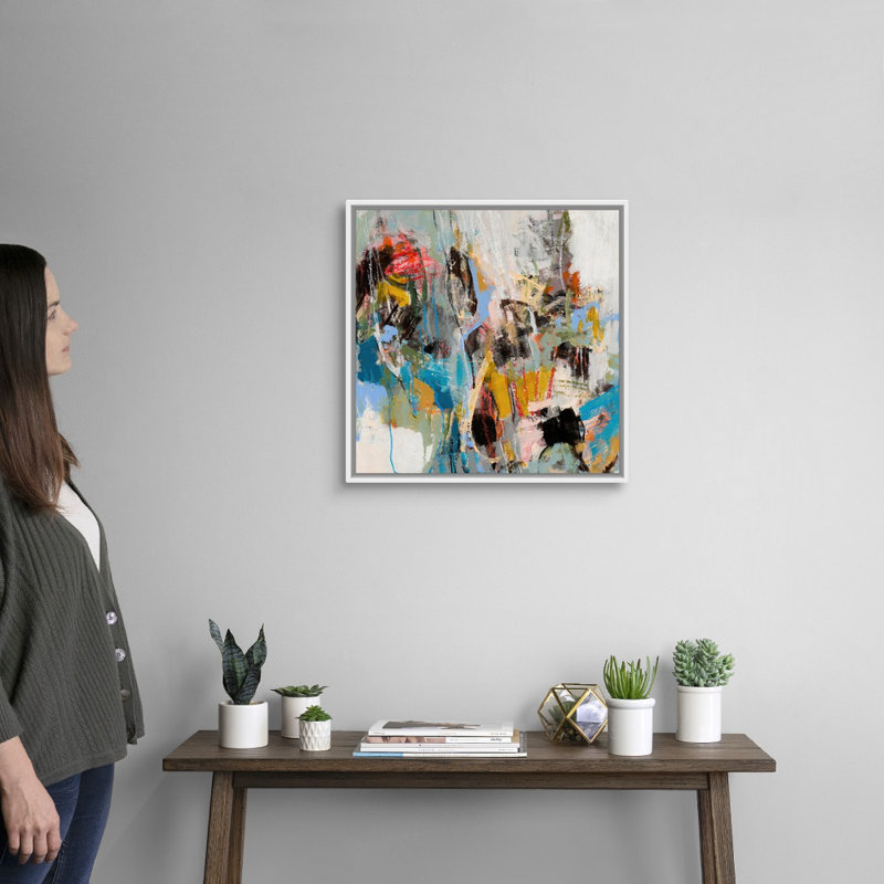 Reproduction d’art sur toile, "Adelaide" par Jeffrey Tover, Cadre blanc, H 22 po x l 22 po x P 1,75 po