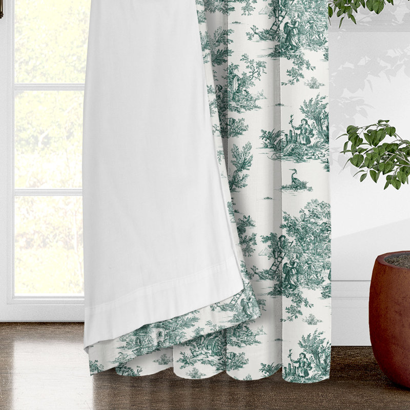 Jardin Du Jouy Toile, Evergreen, 50" W x 108" L