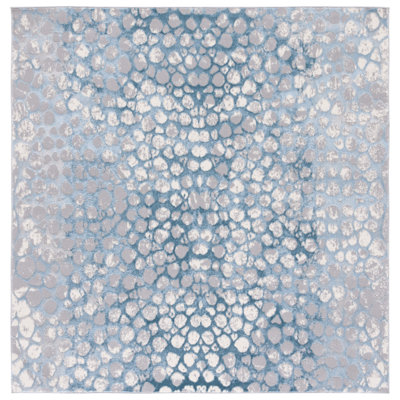 Gupton Abstract Gray/Blue Area Rug