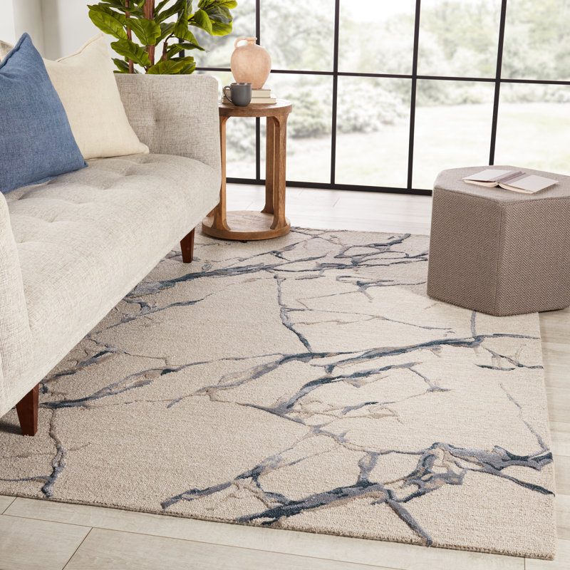 Tapis taupe clair / gris / bleu Andwele