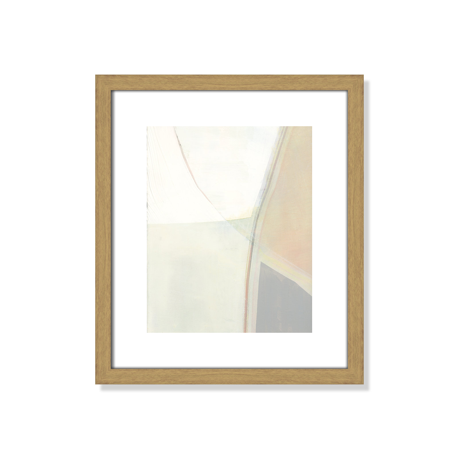 In Neutral II - Painting Print, Beige Wood Framed Paper, 15" H x 13" W x 0.75" D