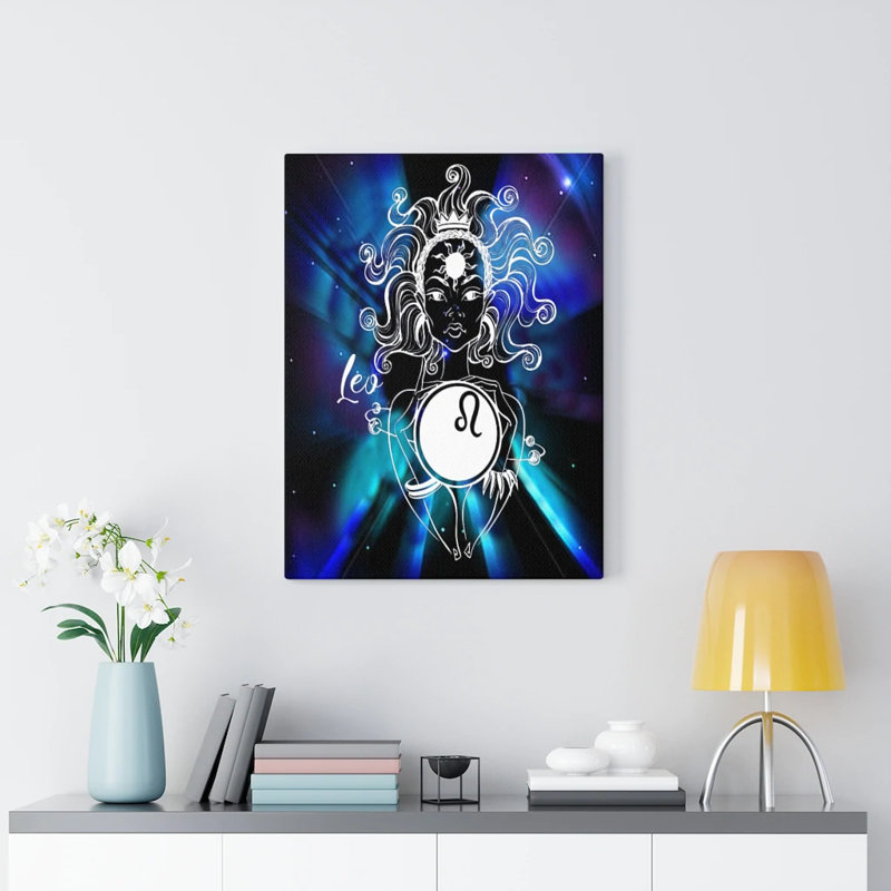 Leo Zodiac Horoscope - Wrapped Canvas Print, 76cm H x 61cm W