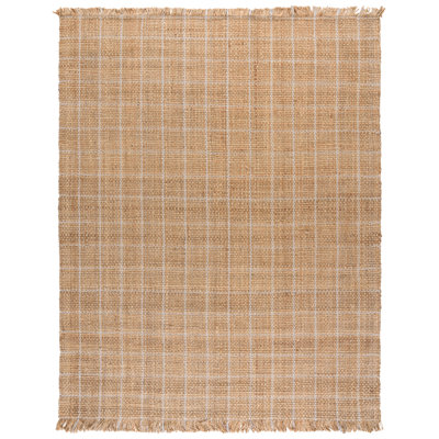 Natural Fiber 602 Hand Woven Jute Geometric Rug