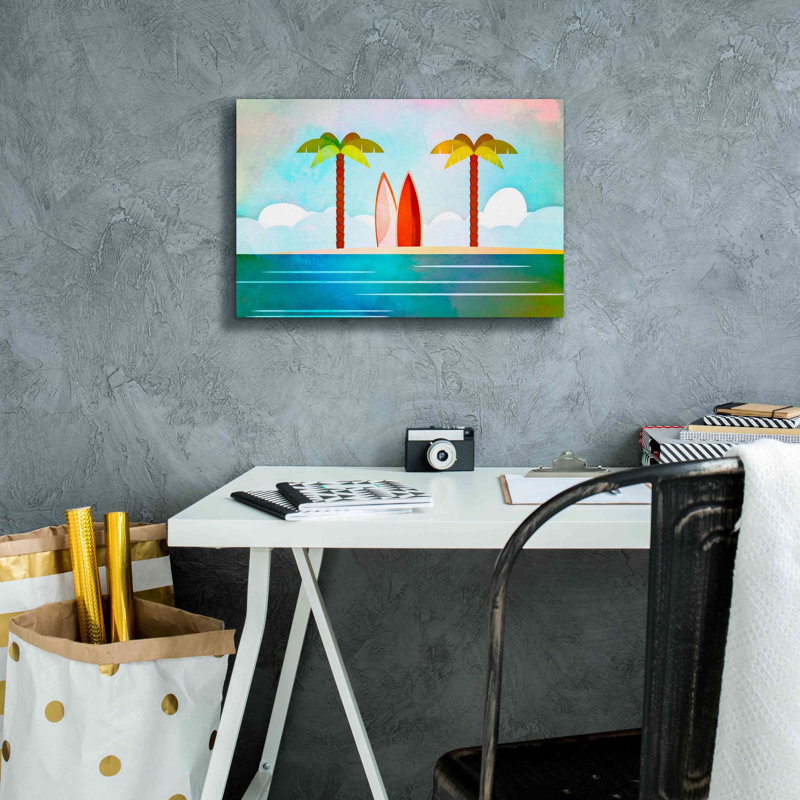 «Tropical Island» par Andrea Haase, estampe numérique sur toile, H 12 po x l 18 po x P 0,75 po