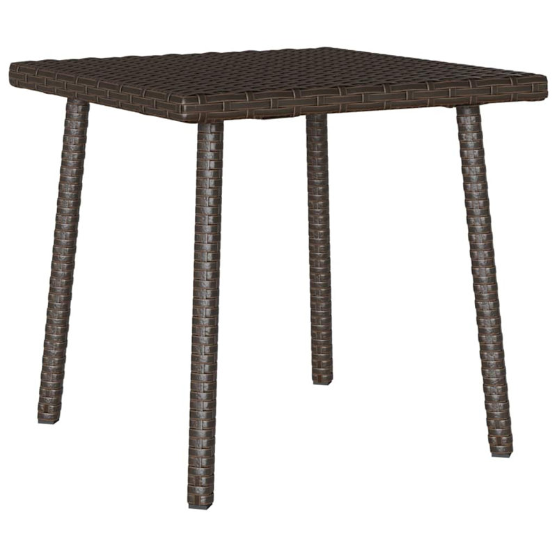 Garden Coffee Table Rectangular 40X40x37 Cm Poly Rattan, Brown