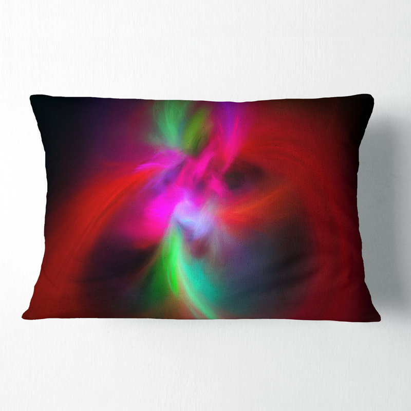 Red Kalal Spiral - coussin imprimé abstrait