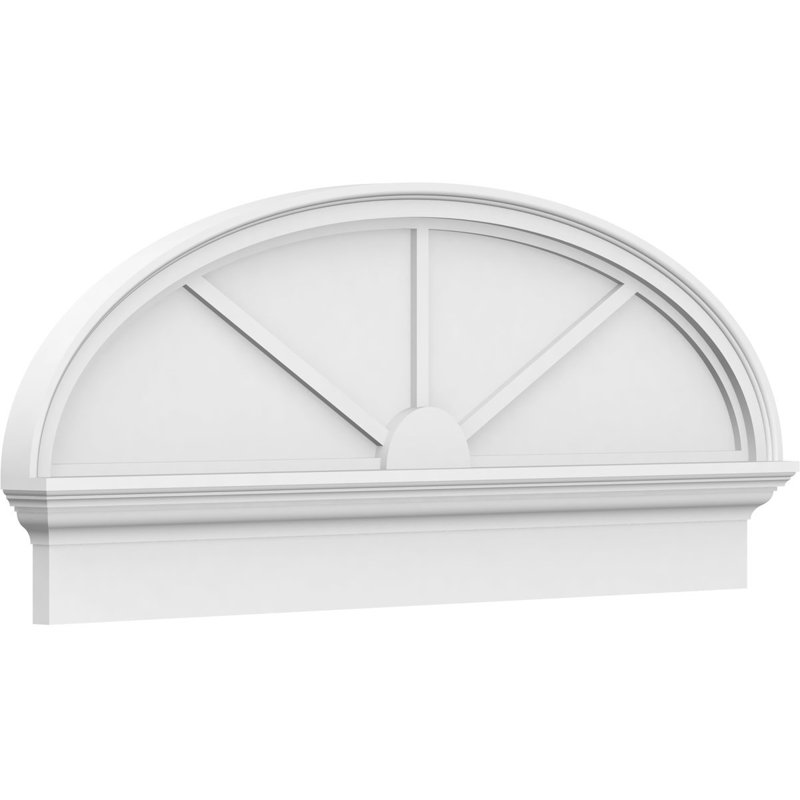 Fronton elliptique à 3 rayons de qualité architecturale en PVC, null