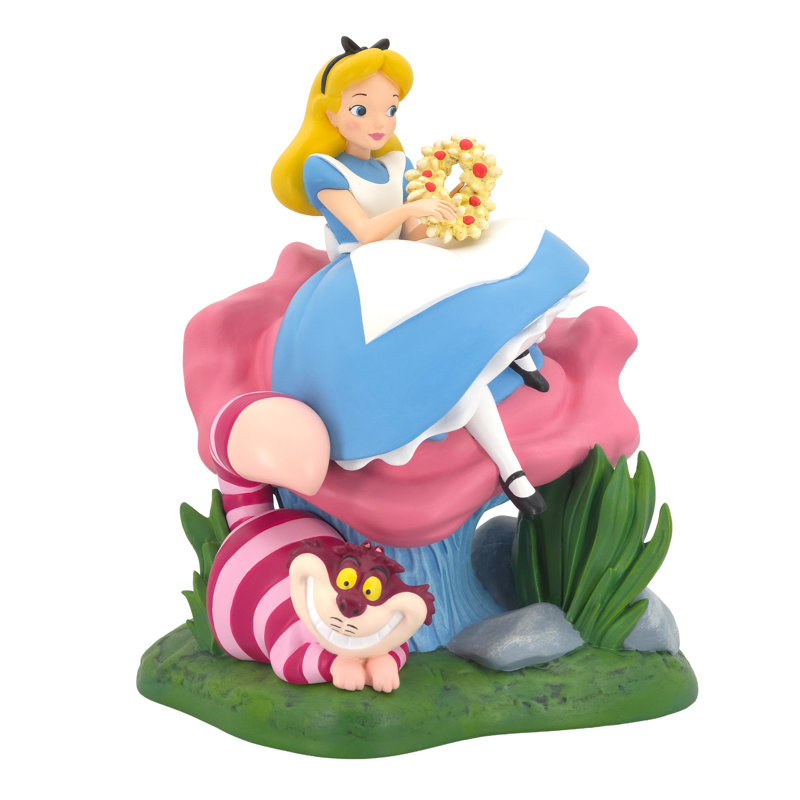 Figurine Enesco Disney Showcase Alice au pays des merveilles et chat du Cheshire - 75e anniversaire
