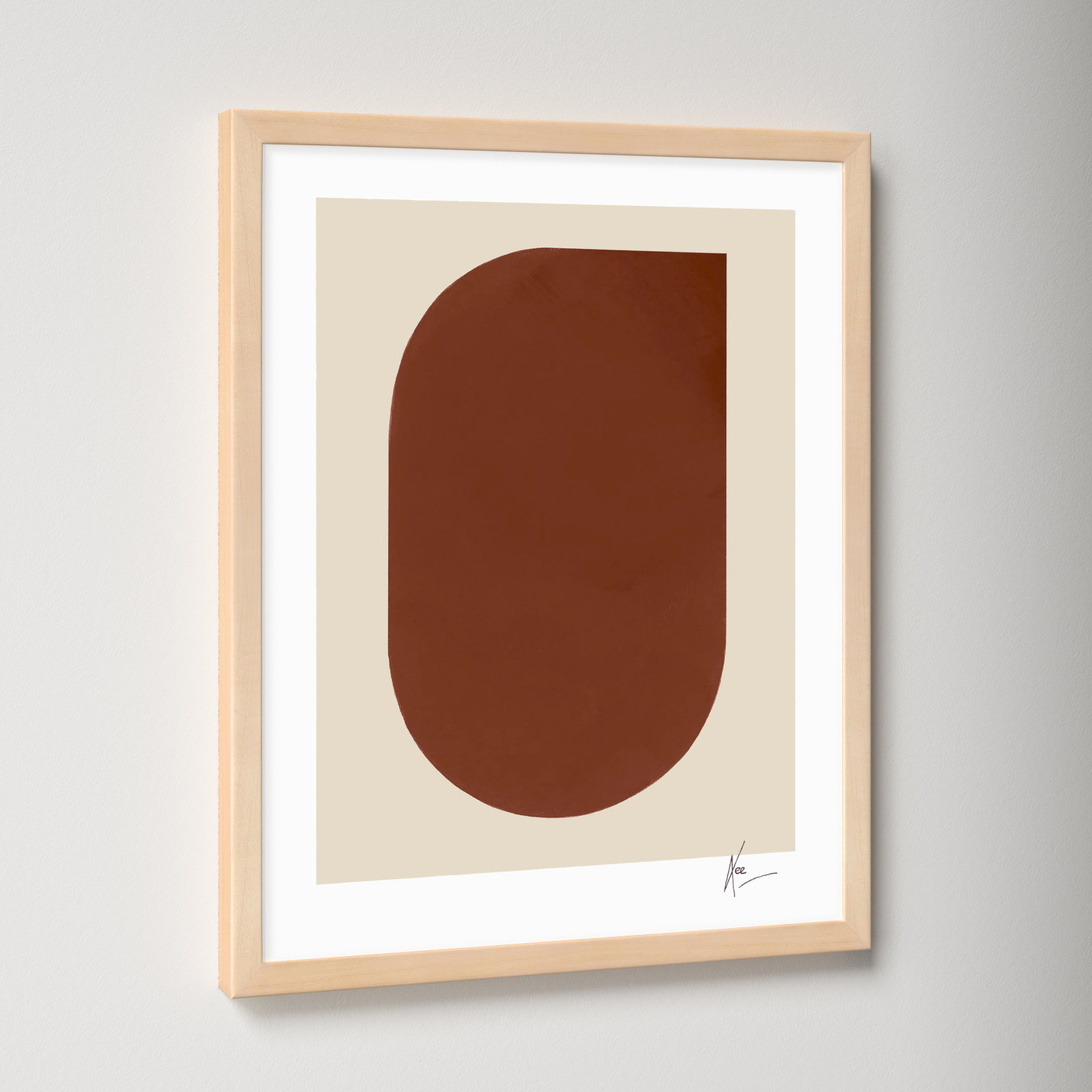Keyhole 2 by Lee Lessem, 20" H x 16" W x 1.25" D, Maple Framed
