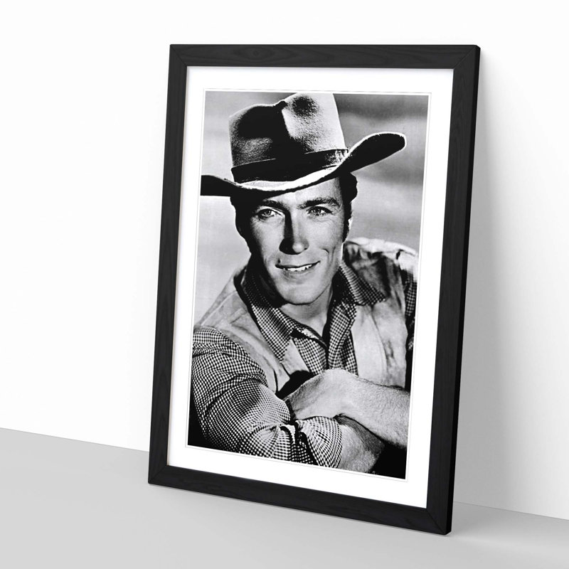 Clint Eastwood 1 Framed Photographic - Framed Print, Black