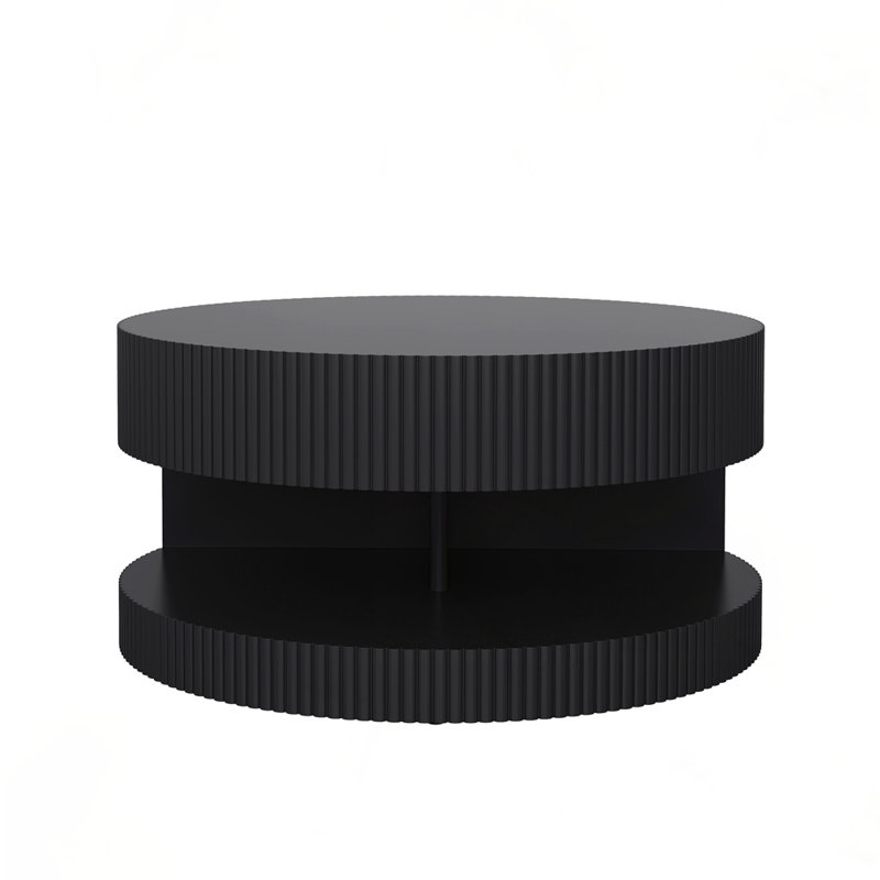 Modern coffee Table with Storage, Black
