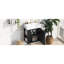 Armoire de salle de bain moderne avec lavabo en céramique - 21,6 po, rangement à gauche, meuble-lavabo noir Tempt-1519965896