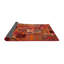 Tapis de zone orange/brun contemporain Ortholf-561043264