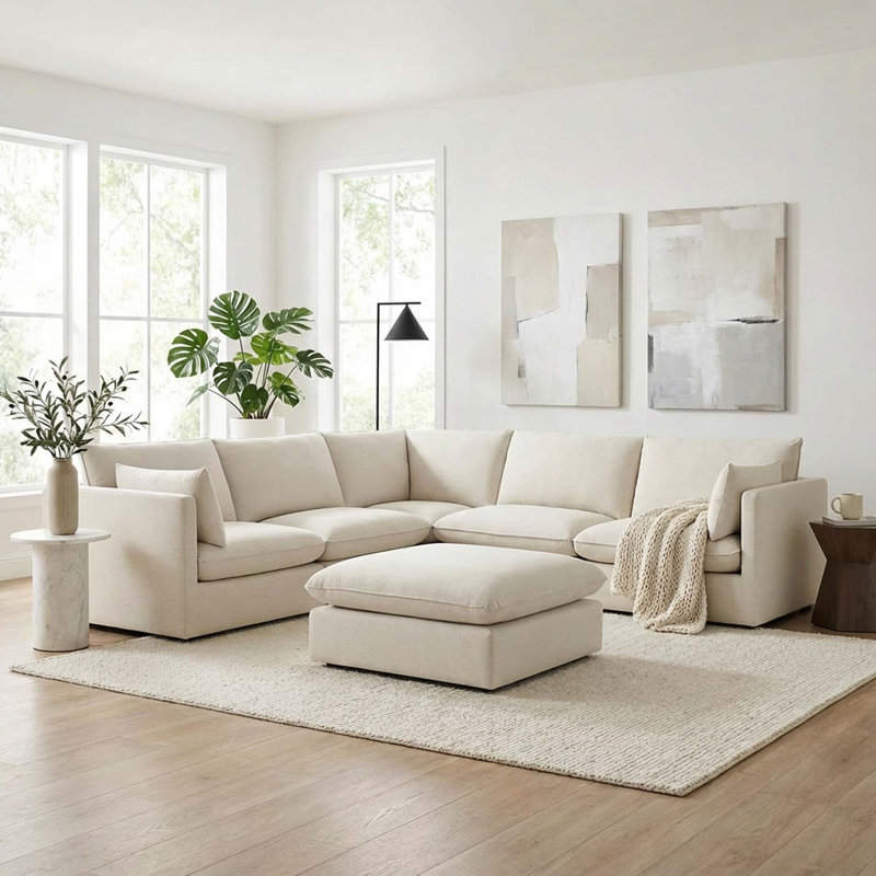 Brinsley 113.4" 6-Piece L-Shaped Modular Sectional Sofa