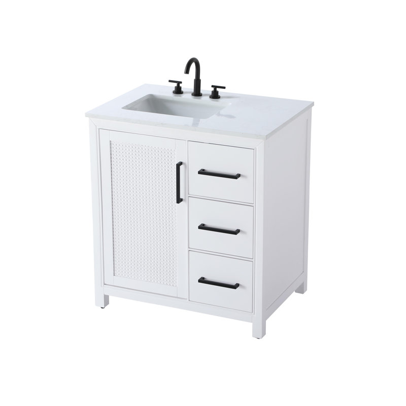 Meuble-lavabo simple 32 po, Blanc