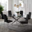 Round Glass Top Metal Base Dining Table-105900686-105900683