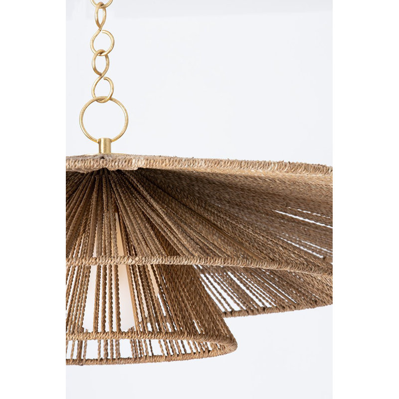 Levan 1 Light Pendant, 8.75" H x 24" W x 24" D