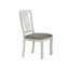 Ensemble de salle à manger 7 pièces Dola, table de rangement, 6 chaises coussinées, gris, blanc Dola